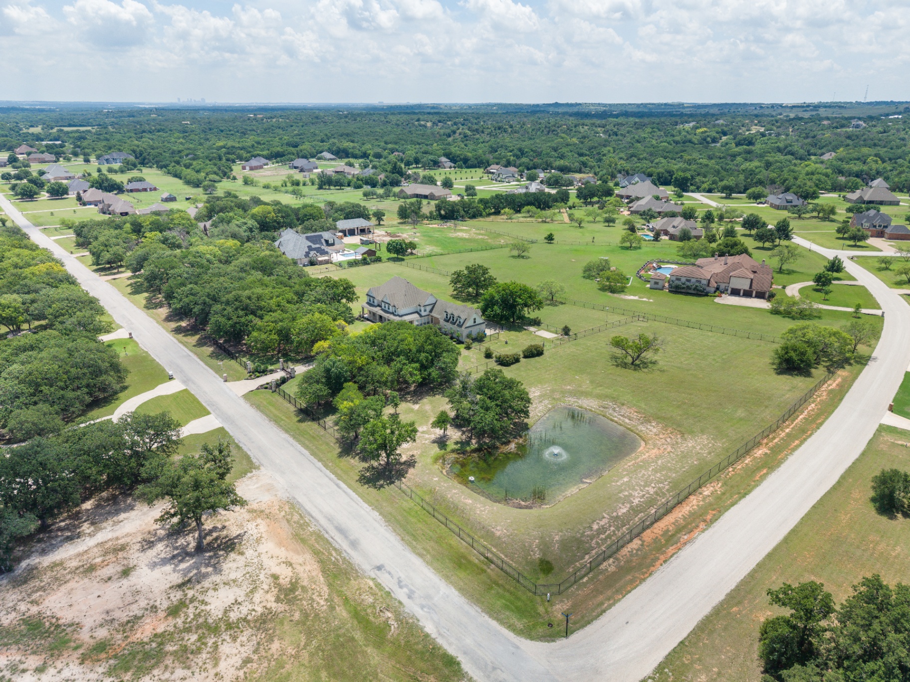 Aerial of the 3.63-acre lot